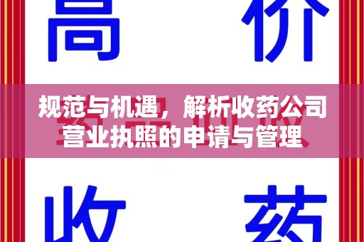 淮安规范与机遇，解析收药公司营业执照的申请与管理